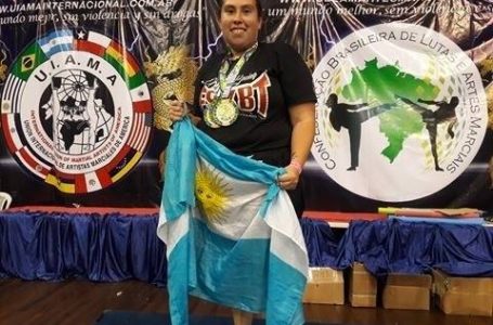 Destacada participación de la castense Tamara Barrionuevo en un Torneo de Kick Boxing en Brasil