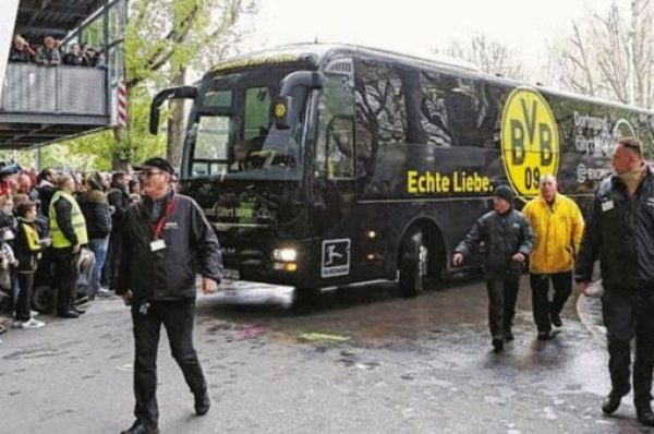 CHAMPIONS LEAGUE: Explosión en el micro del Dortmund