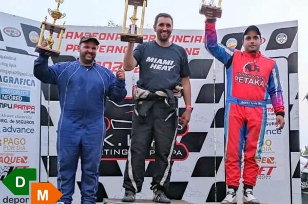 Sgala, Regojo y Gino, con podio en la tercera del Karting Pampeano