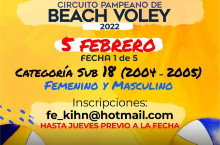 Macachín, la primera «parada» del circuito de beach voley