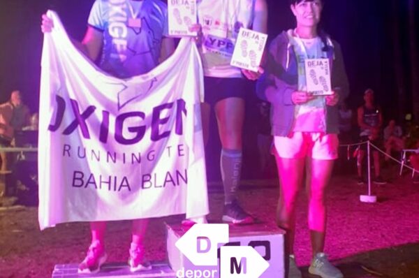 Orellana compitió en la prueba pedestre denominada «Deja tu huella» en Pehuen Co