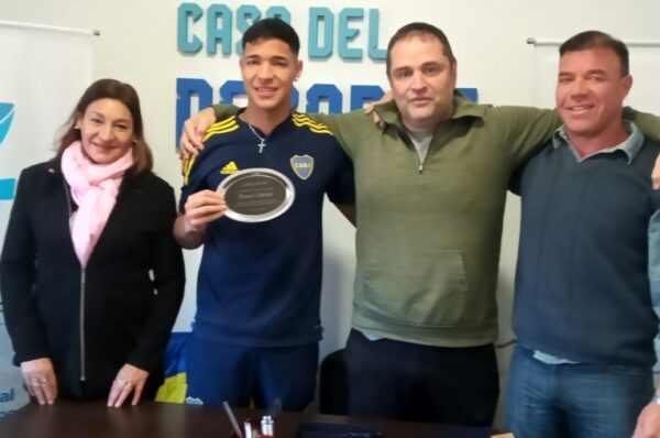 Reconocieron a Bruno Cabral, flamante campeón de la Copa Libertadores Sub-20